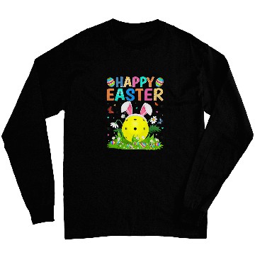 Discover Happy Easter Bunny Egg Funny Pickleball Easter Sunday Long Sleeves