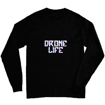 Discover Drone Pilot Retro vintages 80S 90S Glitch Long Sleeves