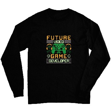 Discover Future Video Game Developer Programmer Coding Gamer Long Sleeves
