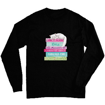 Discover Jane Austen Book Stack Funny Literary Literature Long Sleeves