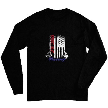 Discover American Flag Sprint Boat Racing Race Flag Design Long Sleeves