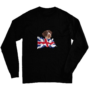 Discover Union Jack Flag Dog Pointers German Wirehaired Long Sleeves