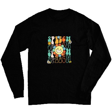 Discover Speech Therapy Retro Speech Language Pathologist Therapist 4 Long Sleeves
