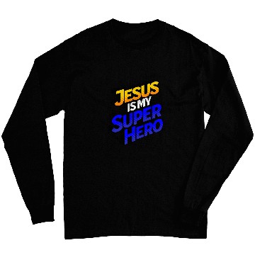 Discover Jesus Is My Superhero Comic Book Christian Long Sleeves