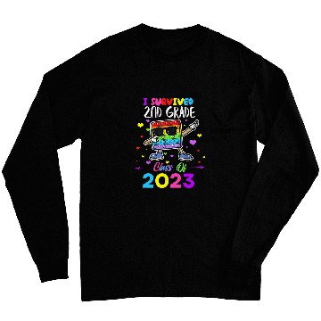 Discover I Survived 2nd Grade Class Of Student Graduation Long Sleeves