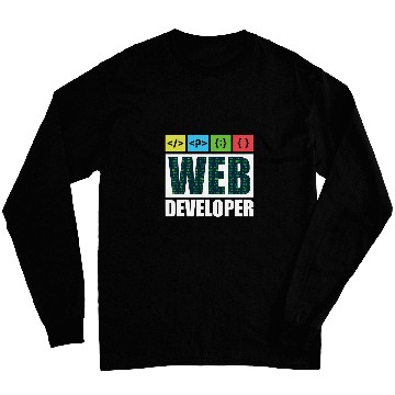 Discover Web Developer Coding Ninja Programmer HTML CSS JavaScript Long Sleeves