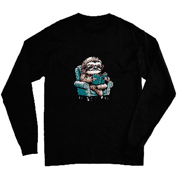 Discover Funny and Cute Sloth Reading a Book Long Sleeves