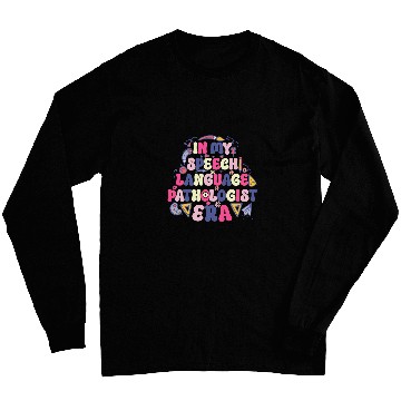 Discover SLP Groovy Speech Language Pathologist Era Speech Therapist Long Sleeves