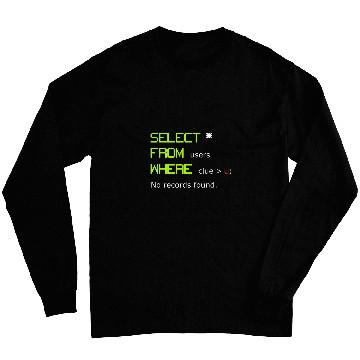 Discover Query SQL Database Programmer medicals Coder Healthcare Long Sleeves