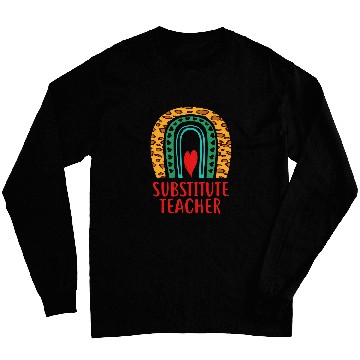 Discover Substitute Teacher Education Boho Rainbow Lover Long Sleeves