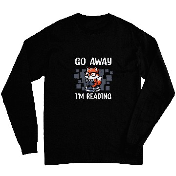 Discover Go Away Im Reading Book Reader Cute Fox Librarians Long Sleeves