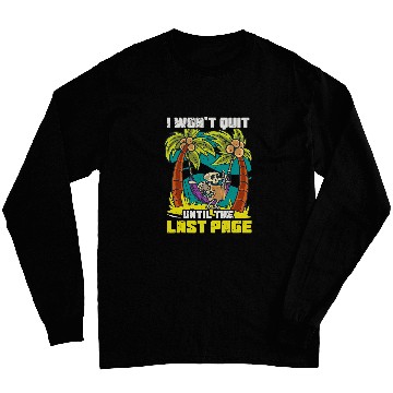Discover Book Reader Last Page Funny Skeletons Bookworm Reading Long Sleeves