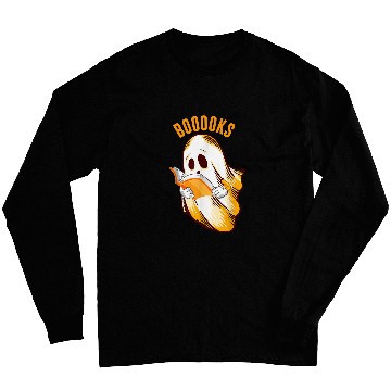 Discover Cute Teacher Halloween Booooks ghosts Reading Long Sleeves