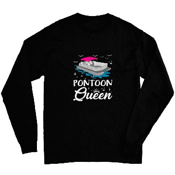 Discover pontoon queen pontooning boat lover Long Sleeves
