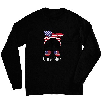 Discover Cheer Mom USA Flag Long Sleeves