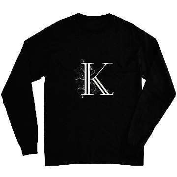 Discover Ornate Vine Monogram K Refined Style Long Sleeves