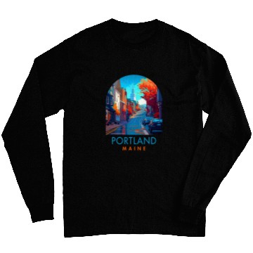Discover Portland Travel Traveling Trip Vacation Portland Maine Long Sleeves