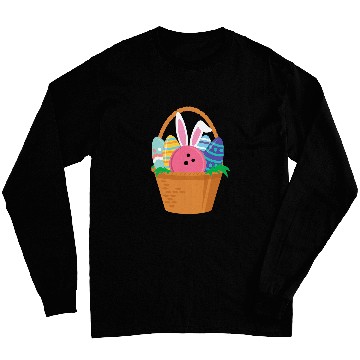 Discover Easter Bunny Bowling Game Egg Basket Long Sleeves