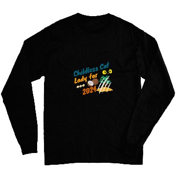 Discover Funny The Childless Cat Lady with Coconut Long Sleeves