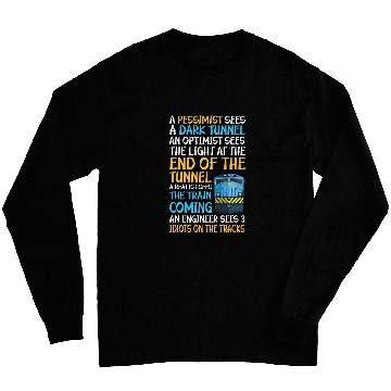 Discover Funny Railroad Train Engineer 3 Idiots On The Tracks Long Sleeves