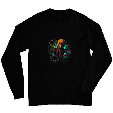 Discover Octopusss Pulpo Ocean Sea Squid Octopusss Drawing Long Sleeves