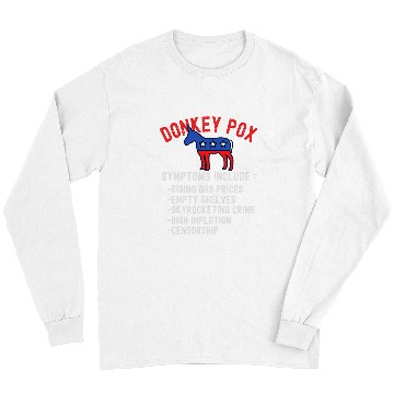 Discover Donkey Pox Conservative Republican antis Biden Donkeypox Long Sleeves