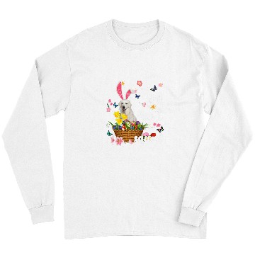 Discover Kuvasz Happy Easter Day Easter Colorful Egg Hunt Long Sleeves