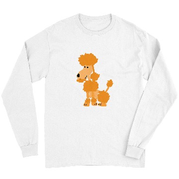 Discover Poodles Smileteespetsa Cute Apricot Miniature Poodle Dog Cartoon 320 Poodle dog Long Sleeves