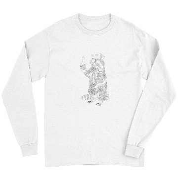 Discover Drinkin Raccoon in a Trucker Hat 2 Long Sleeves