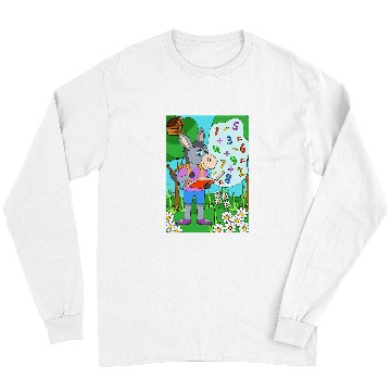 Discover Donkey reading a math book Long Sleeves