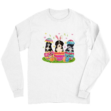Discover Three Bunny Bernedoodle Inside Easter Egg Happy Easter Long Sleeves