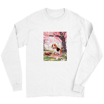 Discover Beagle Cherry Blossom Funny Dog Picnic Long Sleeves