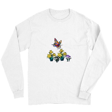 Discover Easter Spring Daffodil Crocus Butterfly Children Long Sleeves