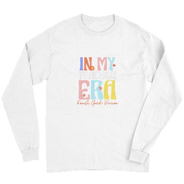 Discover Educator 4th Grade Teacher Era Retro For School Teacher Long Sleeves