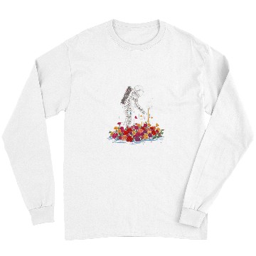 Discover Astronaut Funeral Cool Surreal SciFi EDM Space Art 3 Long Sleeves