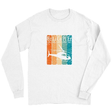Discover Helicopter Periodic Table Elements Aviation Helicopter Pilot 3 Long Sleeves