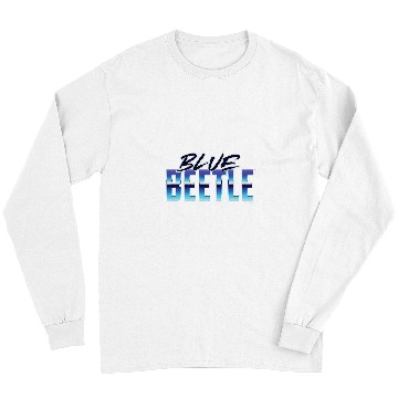 Discover Blue Beetle Big Bold vintages Text Logo Long Sleeves