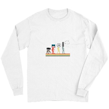 Discover Evolution Cloud Coding Programming Programmer Computer Retro Long Sleeves