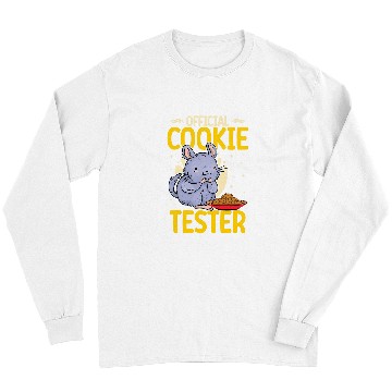 Discover Funny Official Cookie Tester Baker Chinchilla Lover Long Sleeves