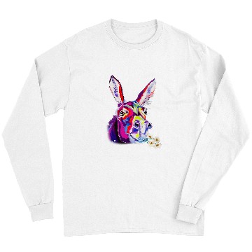 Discover Colored Donkey Colorful Flower Donkey Mom Lovers Long Sleeves
