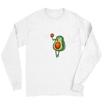 Discover Funny Basketball Funny Avocado Playing Long Sleeves
