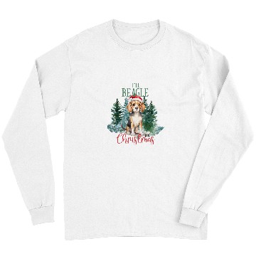 Discover Christmas Santa Claus Gift Idea Funny Dog Beagle Long Sleeves