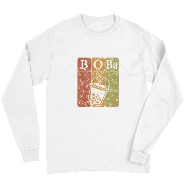 Discover Boba Tea Periodic Table Elements Bubble Tea Lover Nerd 6 Long Sleeves