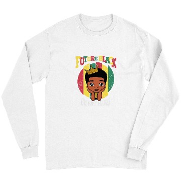 Discover Future Black History Maker Juneteenth Afro Black Boy Cute Long Sleeves