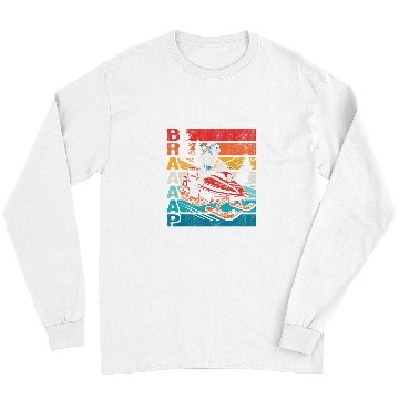 Discover Braap Retro Snowmobiling Skeleton Long Sleeves