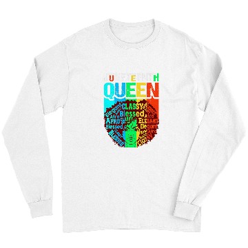 Discover Black History Month Juneteenth Melanin Black Women Queen Long Sleeves