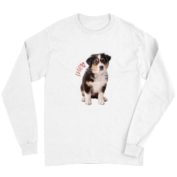 Discover Australian Shepherd Aussie Mom Dad Love Dog Pet Tee Long Sleeves