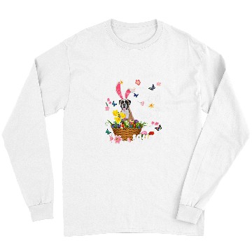 Discover Boxer Pet Happy Easter Day Easter Colorful Egg Hunt Long Sleeves