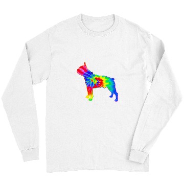 Discover Boston Terrier Pet Tie Dye Rainbow Long Sleeves
