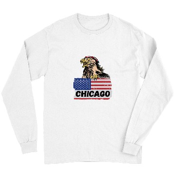 Discover American Eagle claws US Flag Biker und Trucker Chicago Long Sleeves